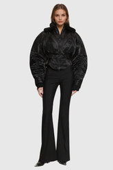 Agda Büzgülü Kürk Deri Ceket